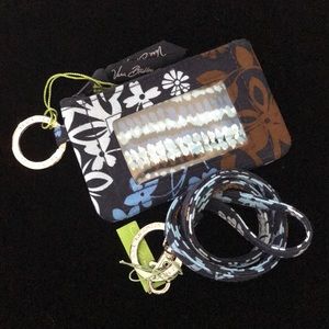 Vera Bradley Lanyard Zip ID Case Java Floral